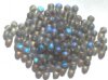 100 6mm Transparent Matte Black Diamond AB Round Beads